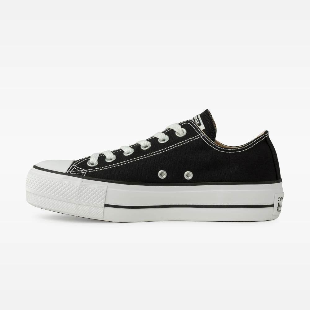 Tênis Chuck Taylor All Star Lift Canvas Cano Baixo Preto Preto/Branco 5