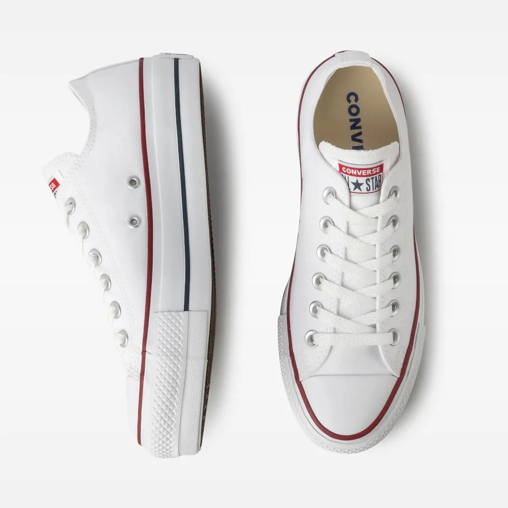 Tênis Chuck Taylor All Star Lift Canvas Cano Baixo Branco Branco 2