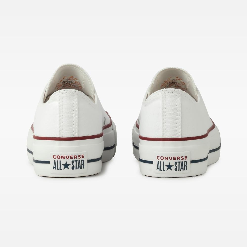 Tênis Chuck Taylor All Star Lift Canvas Cano Baixo Branco Branco 7