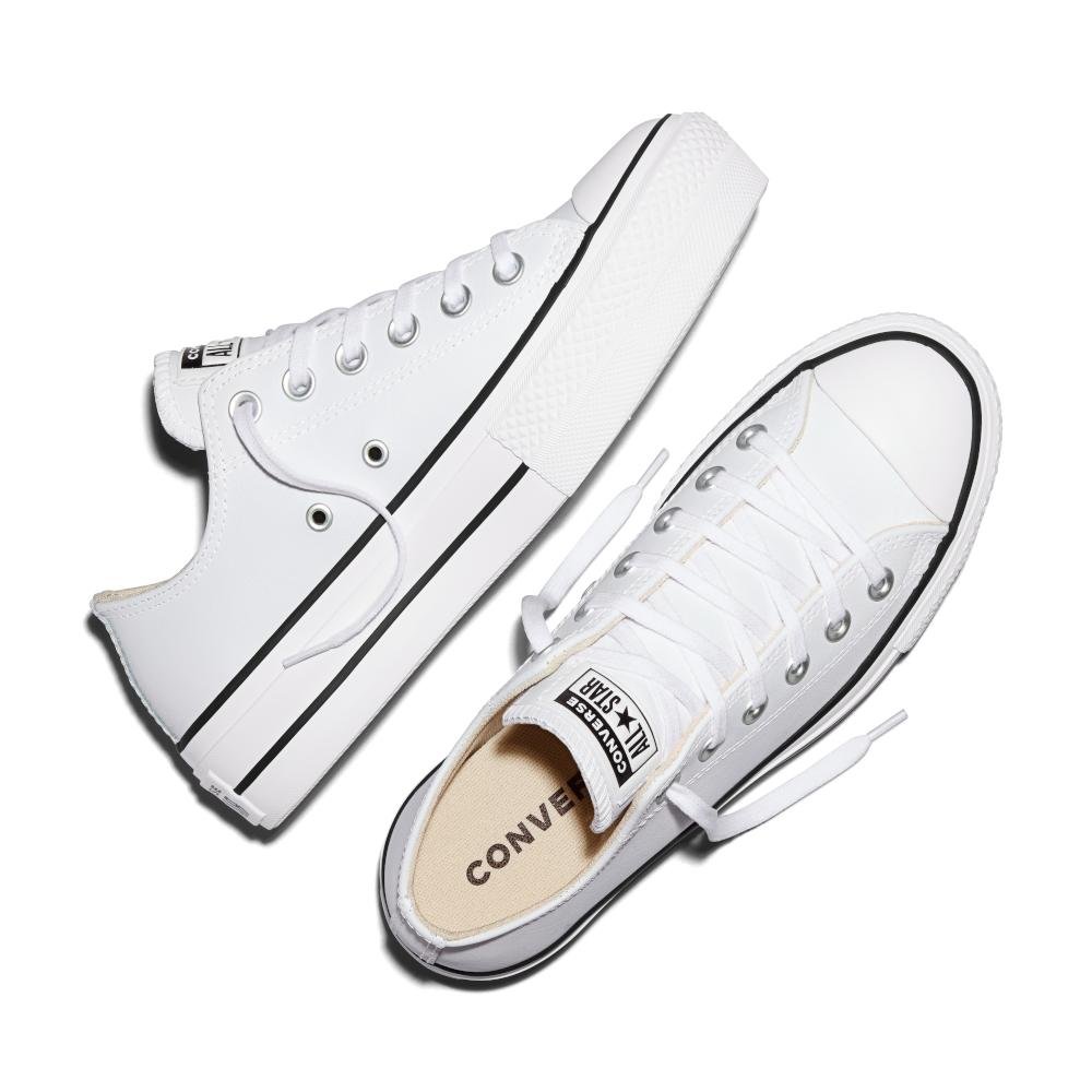 Tênis Chuck Taylor All Star Lift Sintético Cano Baixo Branco Branco/Preto 2