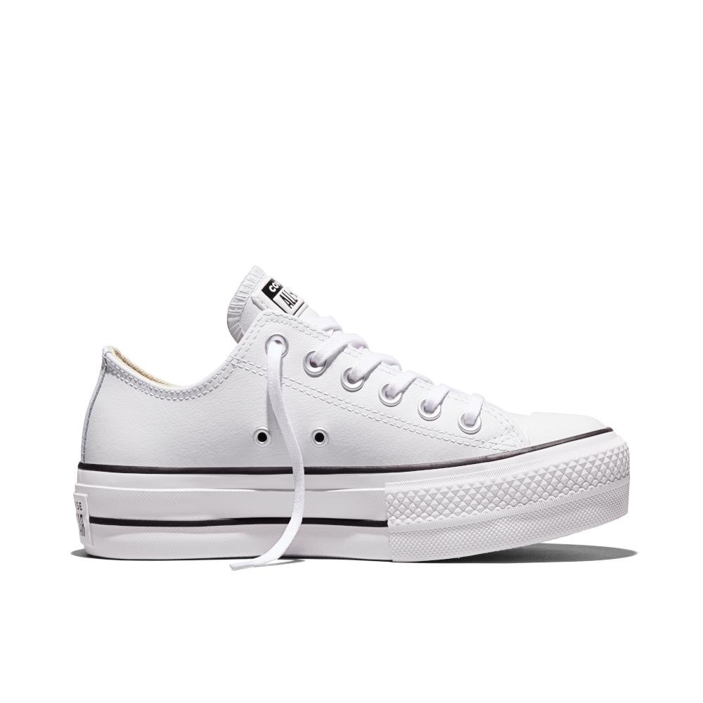 Tênis Chuck Taylor All Star Lift Sintético Cano Baixo Branco Branco/Preto 4