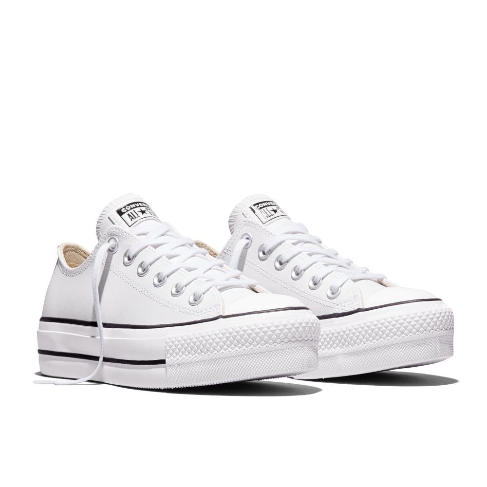 Tênis Chuck Taylor All Star Lift Sintético Cano Baixo Branco Branco/Preto 5