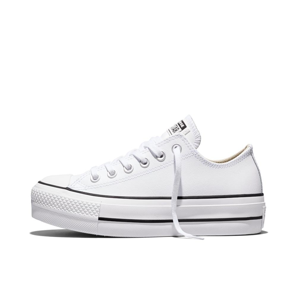 Tênis Chuck Taylor All Star Lift Sintético Cano Baixo Branco Branco/Preto 6