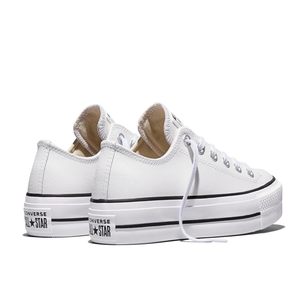 Tênis Chuck Taylor All Star Lift Sintético Cano Baixo Branco Branco/Preto 7