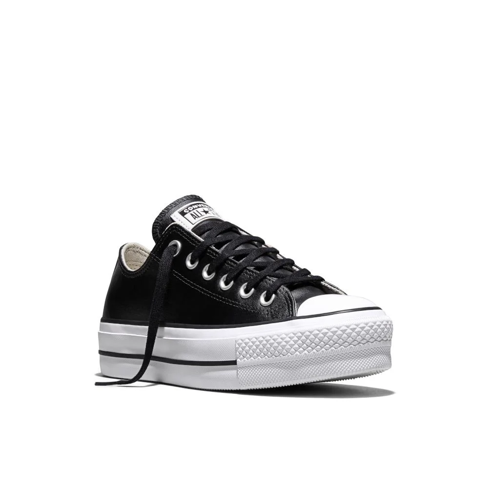 Tênis Chuck Taylor All Star Lift Sintético Cano Baixo Preto Preto/Branco 6