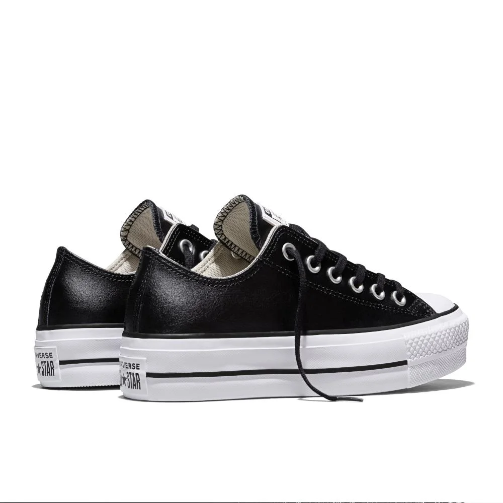 Tênis Chuck Taylor All Star Lift Sintético Cano Baixo Preto Preto/Branco 8