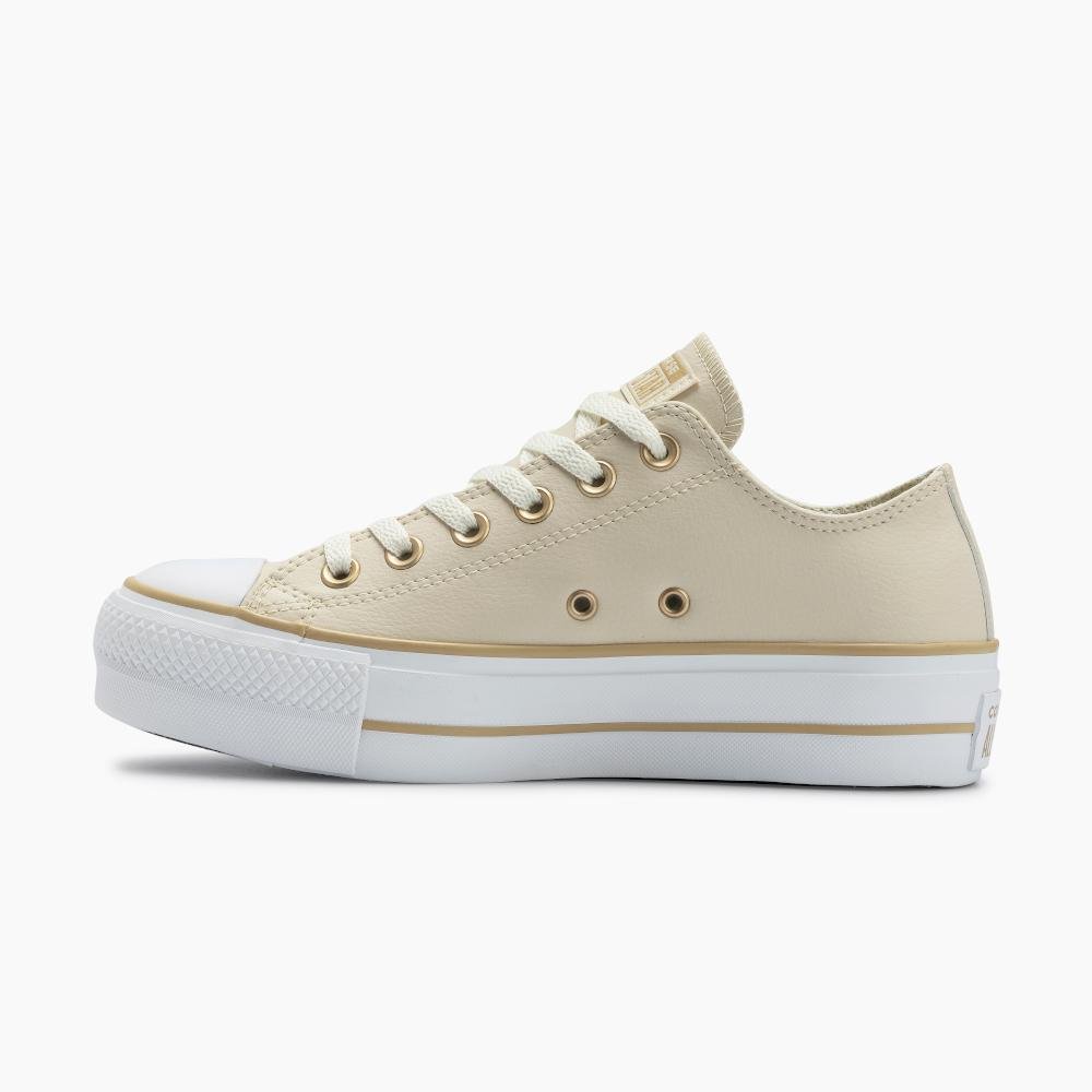 Tênis Chuck Taylor All Star Lift Sintético Cano Baixo Bege Bege 5