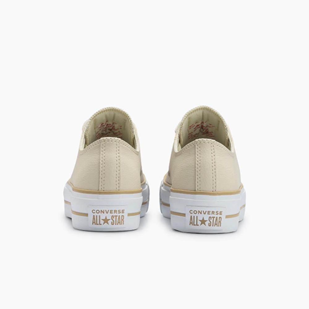 Tênis Chuck Taylor All Star Lift Sintético Cano Baixo Bege Bege 7