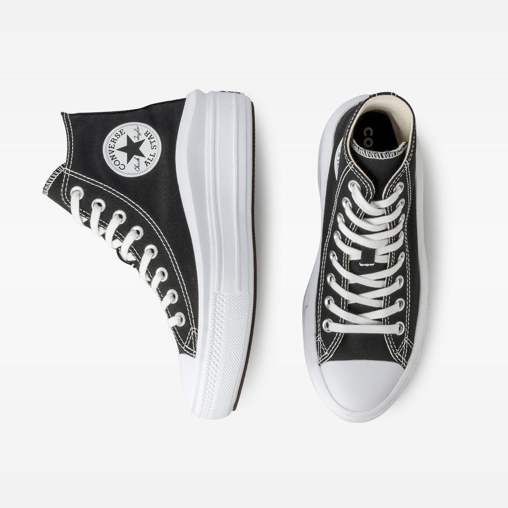 Tênis Chuck Taylor All Star Move Cano Alto Preto Preto/Branco 2