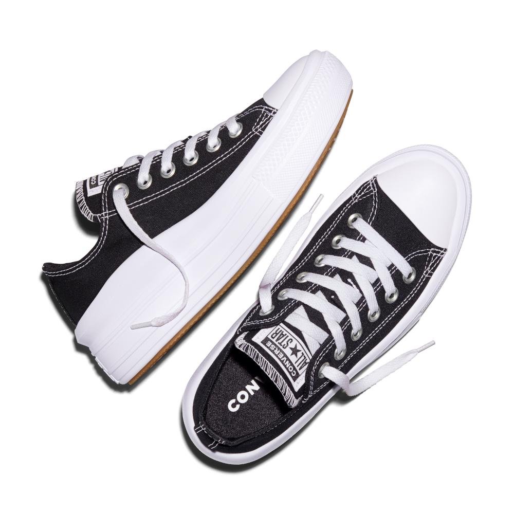Tênis Chuck Taylor All Star Move Cano Baixo Preto Preto/Branco 2