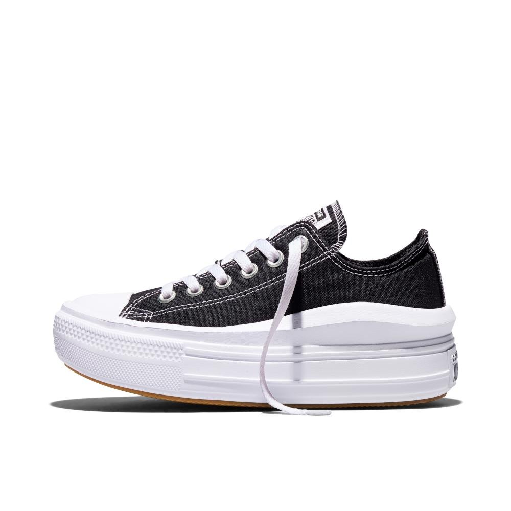 Tênis Chuck Taylor All Star Move Cano Baixo Preto Preto/Branco 4
