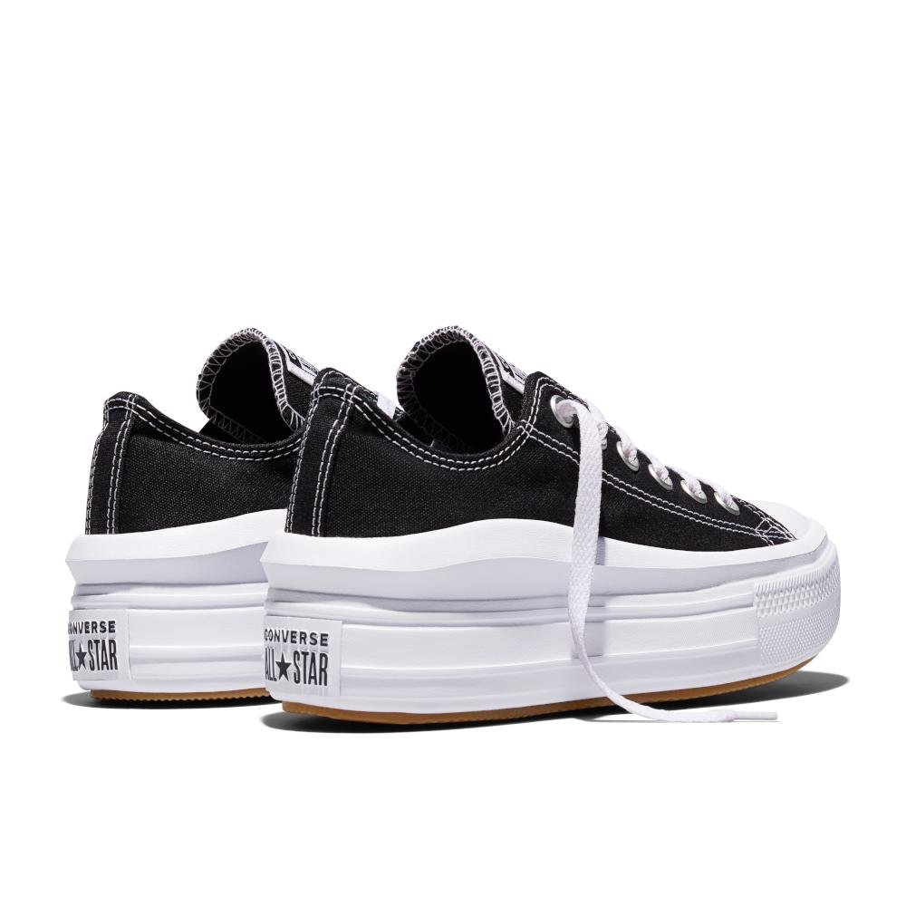 Tênis Chuck Taylor All Star Move Cano Baixo Preto Preto/Branco 7
