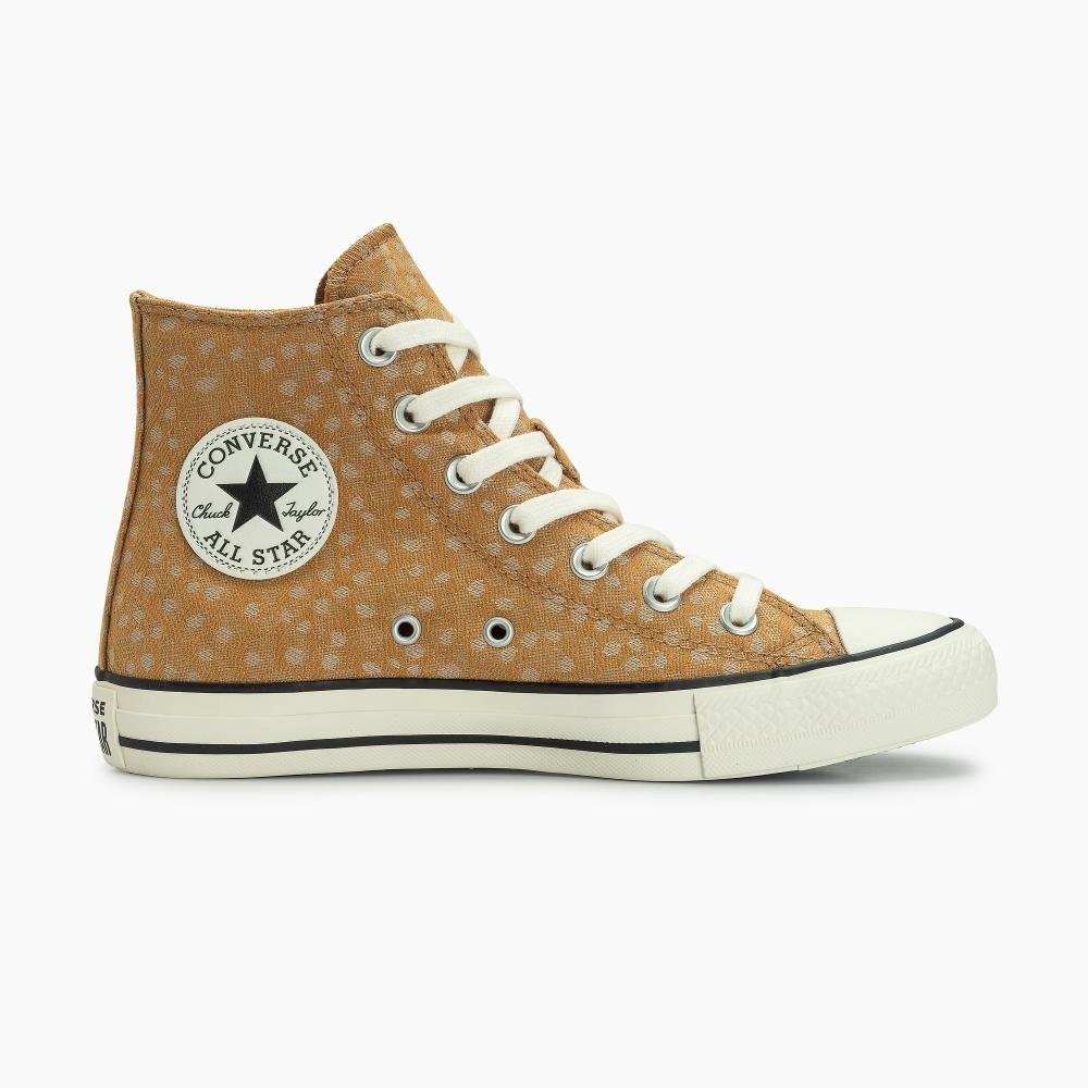 Tênis Chuck Taylor All Star Jacquard Deer Cano Alto Caramelo