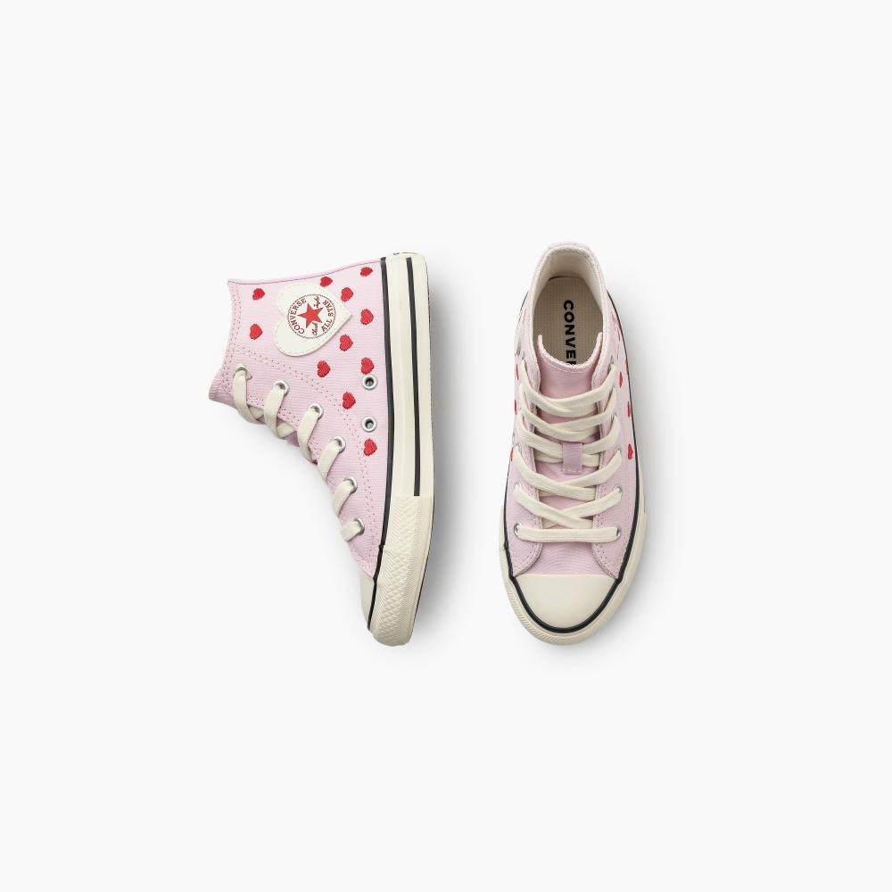 Tênis Juvenil Chuck Taylor All Star In Love Cano Alto Rosa Rosa/Vermelho 4