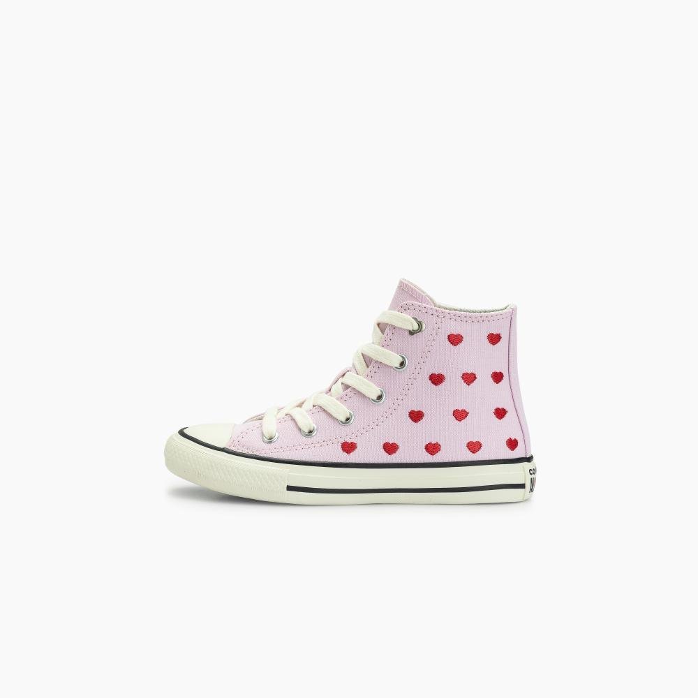 Tênis Juvenil Chuck Taylor All Star In Love Cano Alto Rosa Rosa/Vermelho 5
