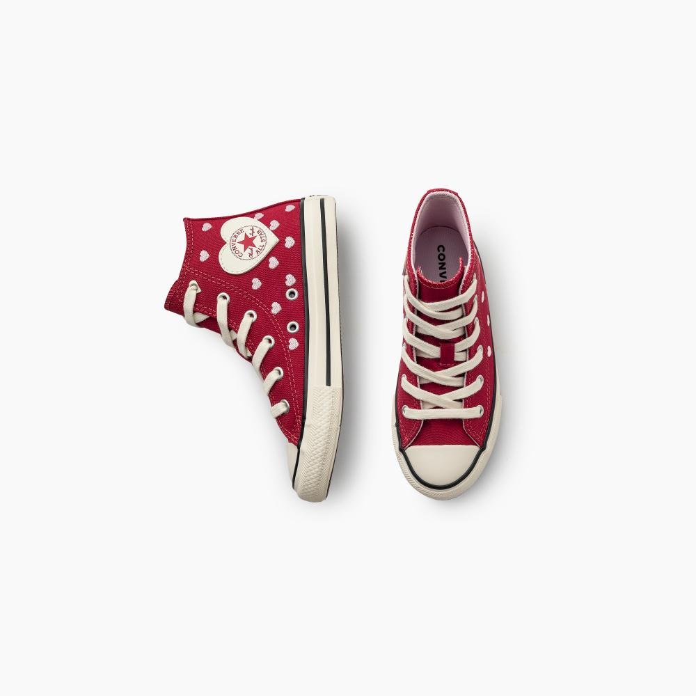 Tênis Juvenil  Chuck Taylor All Star In Love Alto Vermelho Vermelho 2
