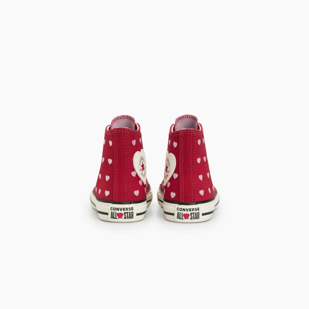 Tênis Juvenil  Chuck Taylor All Star In Love Alto Vermelho Vermelho 7