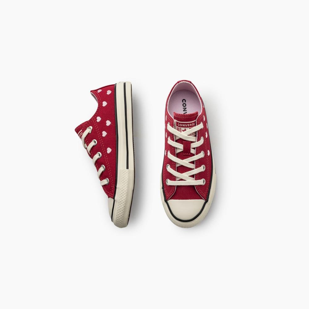 Tênis Juvenil Chuck Taylor All Star In Love Baixo Vermelho Vermelho 2