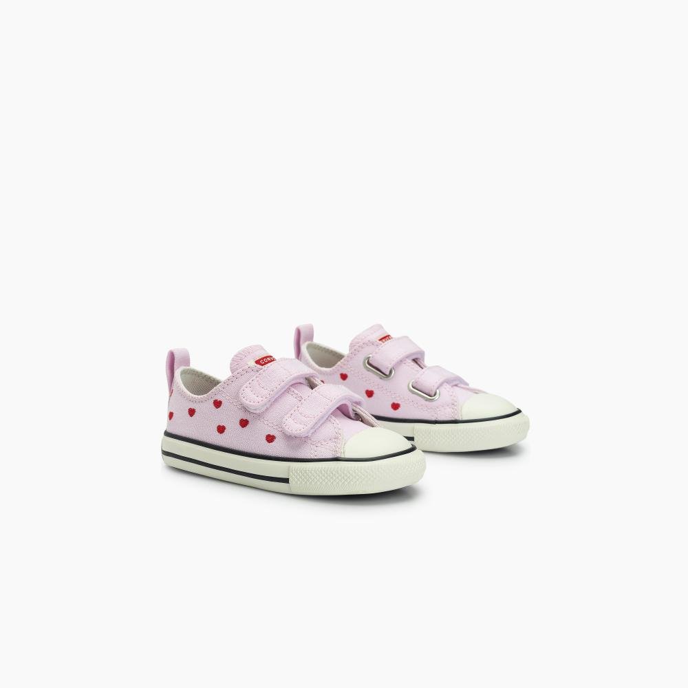 Tênis Infantil Chuck Taylor All Star In Love Cano Baixo Rosa Rosa 2