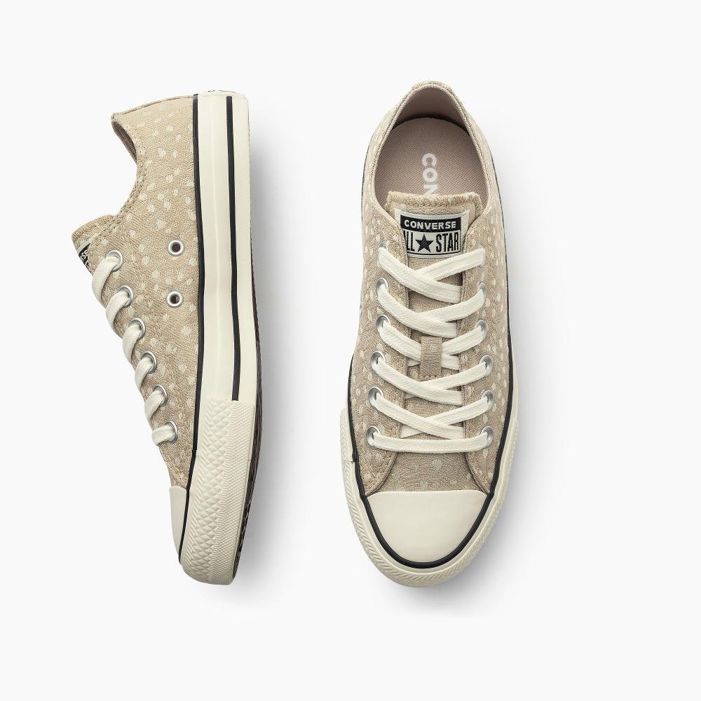 Tênis Chuck Taylor All Star Jacquard Deer Cano Baixo Bege Bege 2