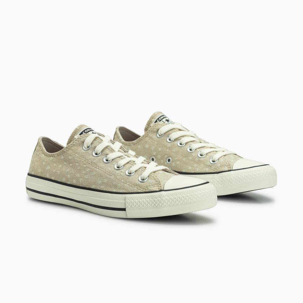 Tênis Chuck Taylor All Star Jacquard Deer Cano Baixo Bege Bege 4