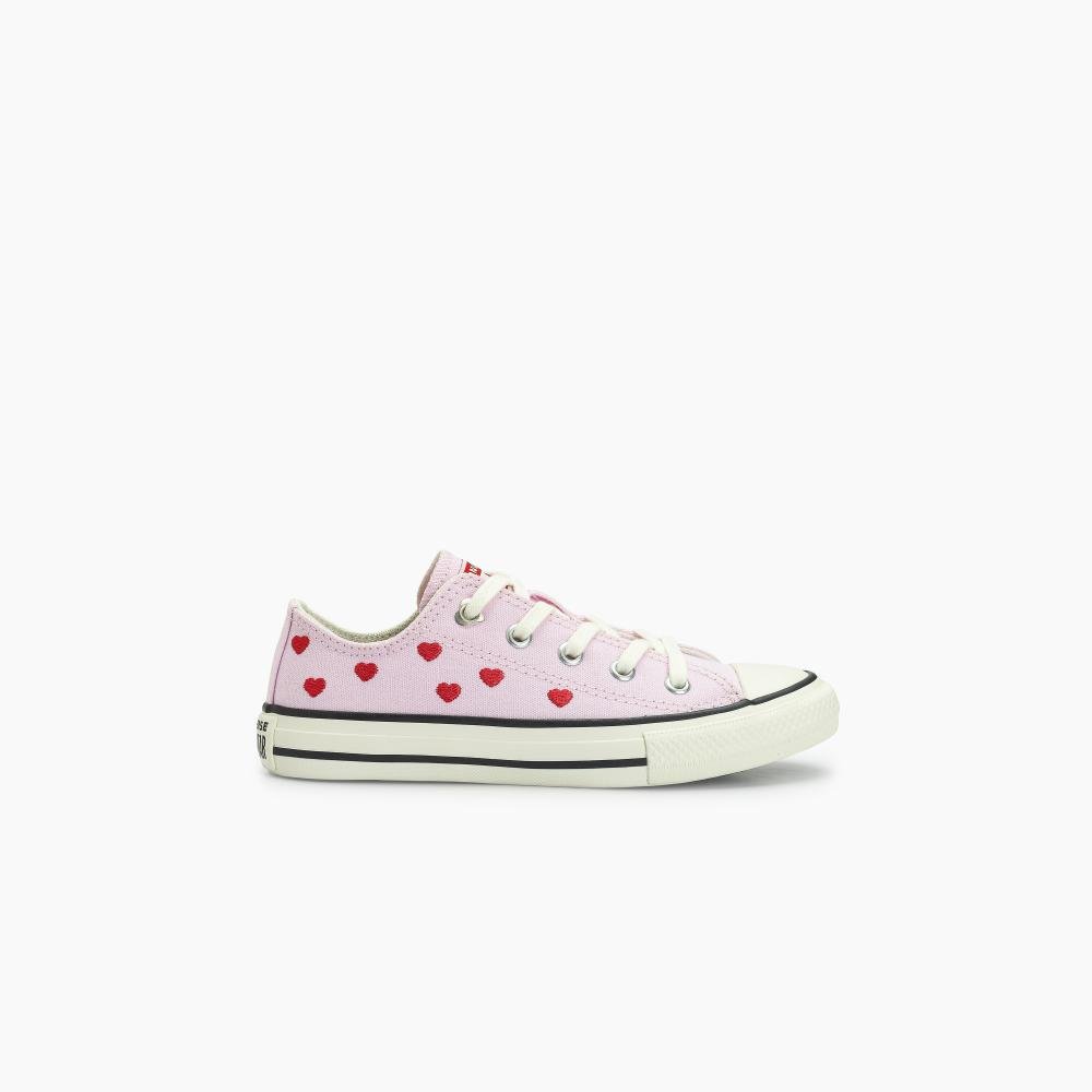 Tênis Juvenil Chuck Taylor All Star In Love Cano Baixo Rosa