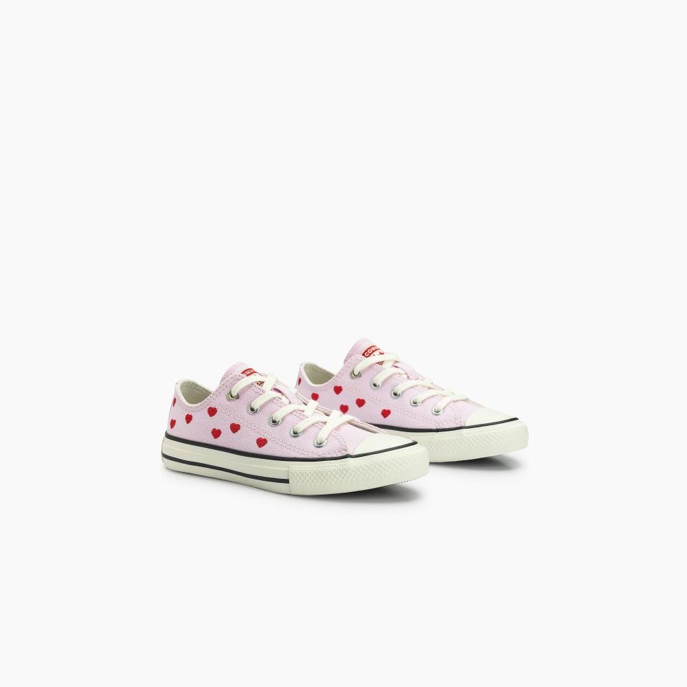 Tênis Juvenil Chuck Taylor All Star In Love Cano Baixo Rosa Rosa/Vermelho 2