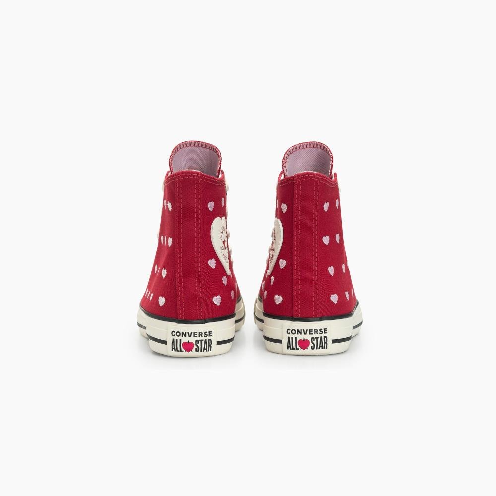 Tênis Chuck Taylor All Star In Love Cano Alto Vermelho Vermelho 7