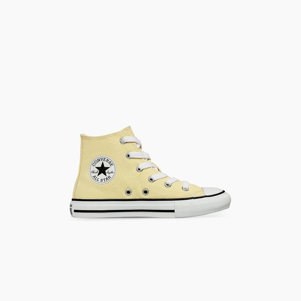 Tênis Juvenil Chuck Taylor All Star Cano Alto Amarelo