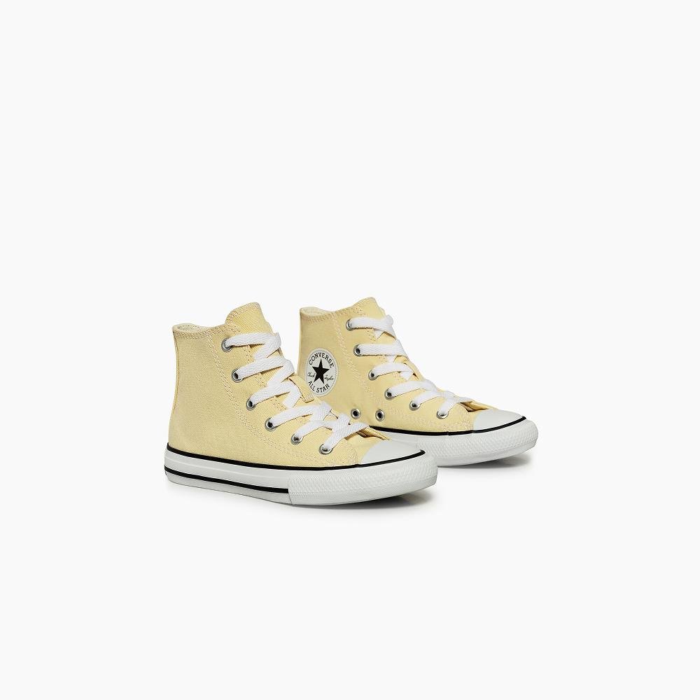 Tênis Juvenil Chuck Taylor All Star Cano Alto Amarelo Amarelo 2