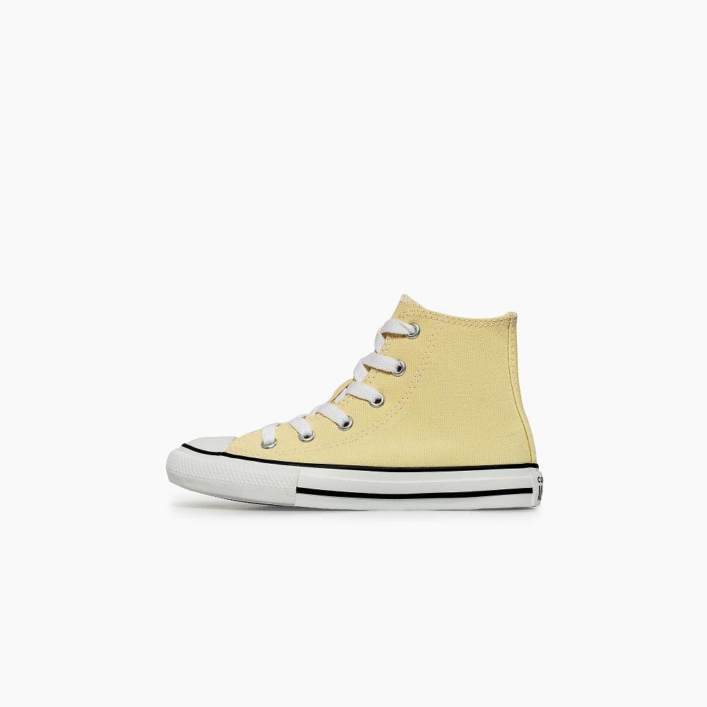 Tênis Juvenil Chuck Taylor All Star Cano Alto Amarelo Amarelo 5