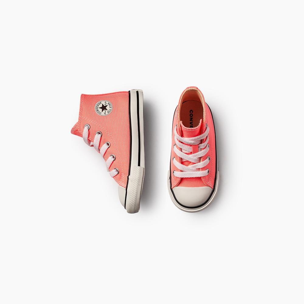 Tênis Infantil Chuck Taylor All Star Cano Alto Rosa Rosa 2