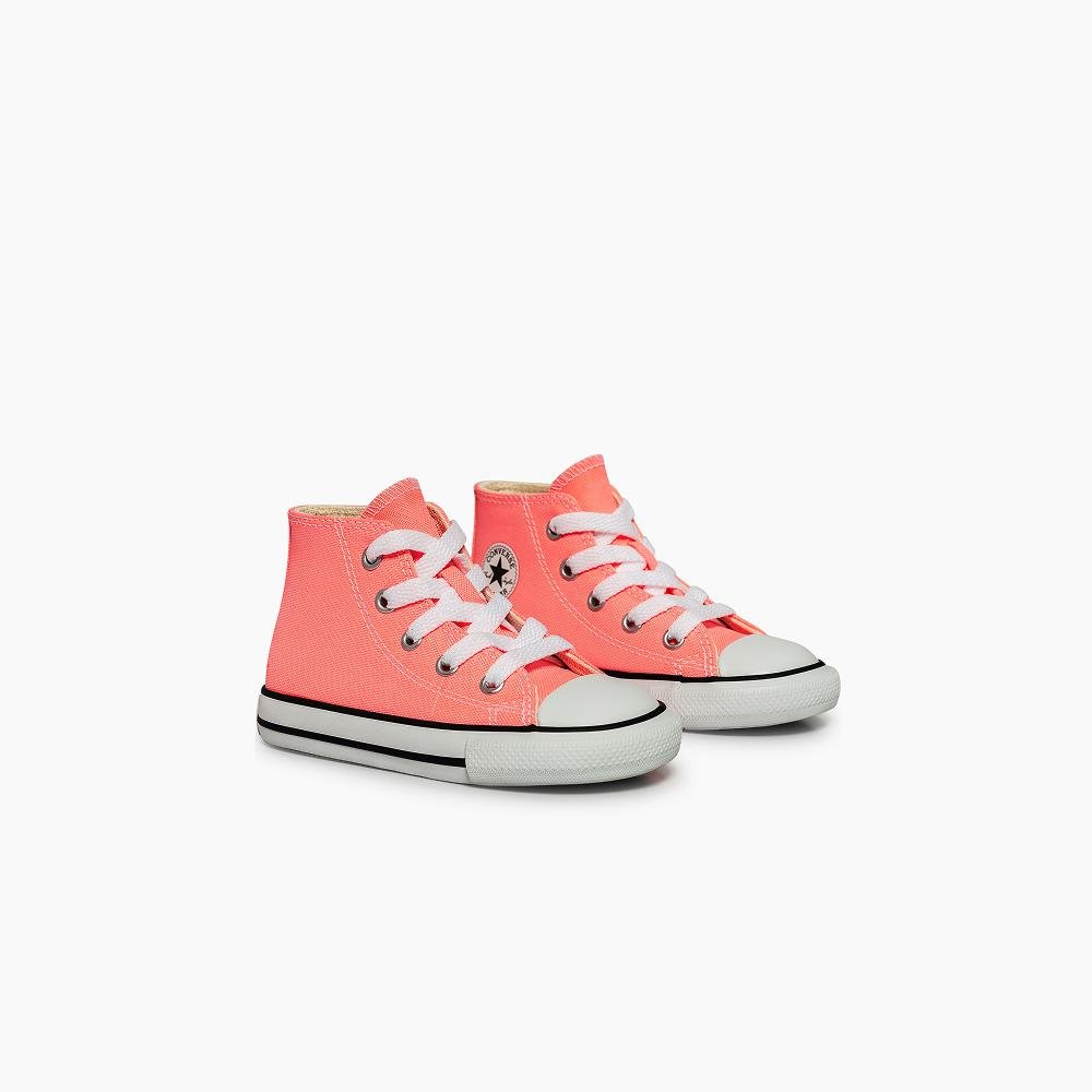 Tênis Infantil Chuck Taylor All Star Cano Alto Rosa Rosa 4