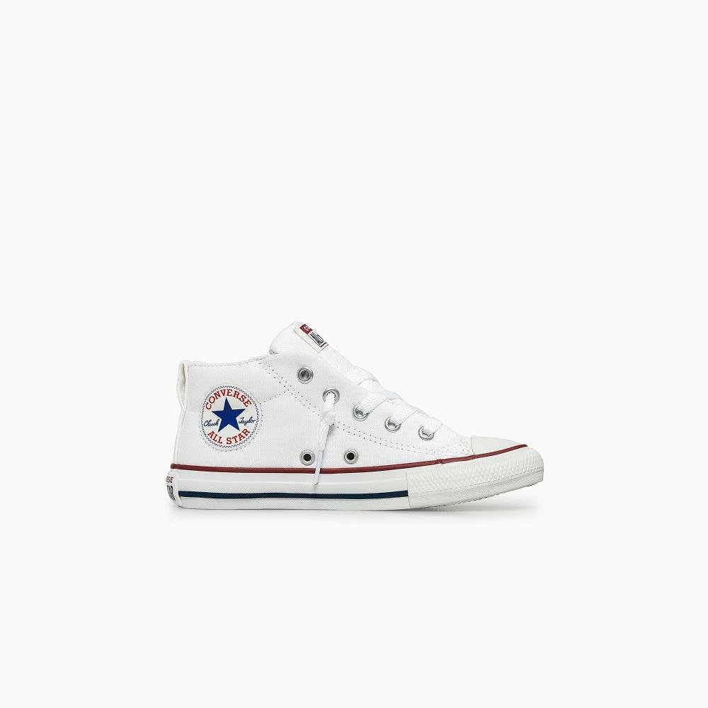Tênis Juvenil Chuck Taylor All Star Street Médio Cano Branco