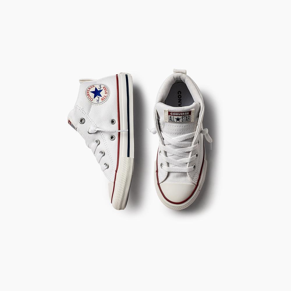 Tênis Juvenil Chuck Taylor All Star Street Médio Cano Branco Branco 2