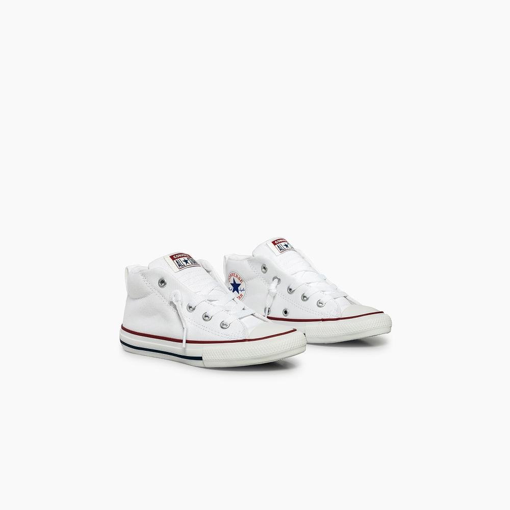 Tênis Juvenil Chuck Taylor All Star Street Médio Cano Branco Branco 4