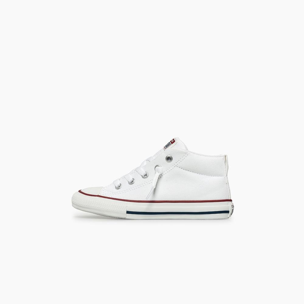 Tênis Juvenil Chuck Taylor All Star Street Médio Cano Branco Branco 5