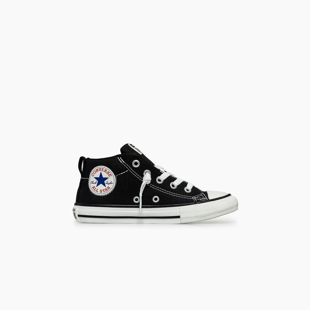 Tênis Juvenil Chuck Taylor All Star Street Cano Médio Preto