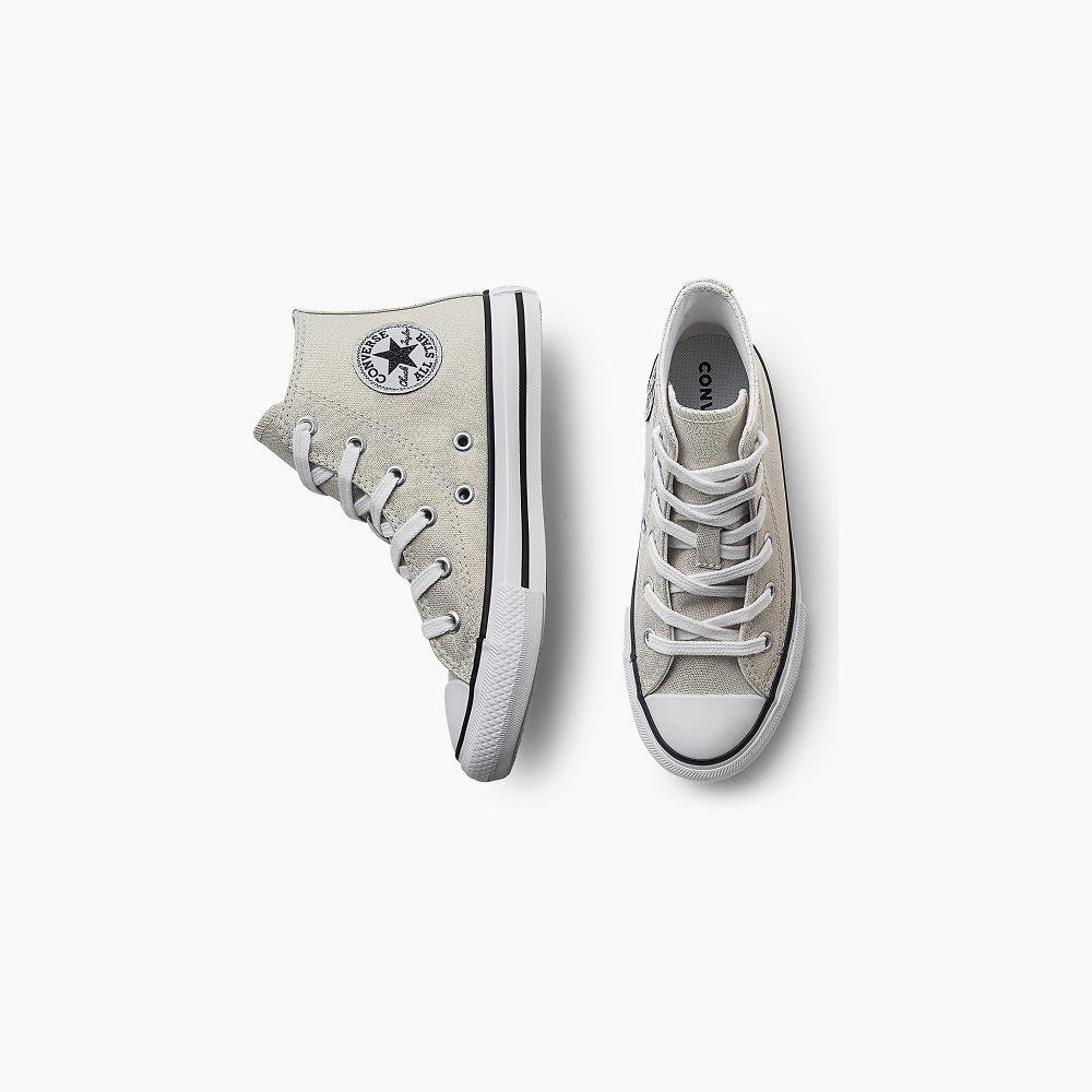 Tênis Juvenil Chuck Taylor All Star Shine Cano Alto Prata Prata 2