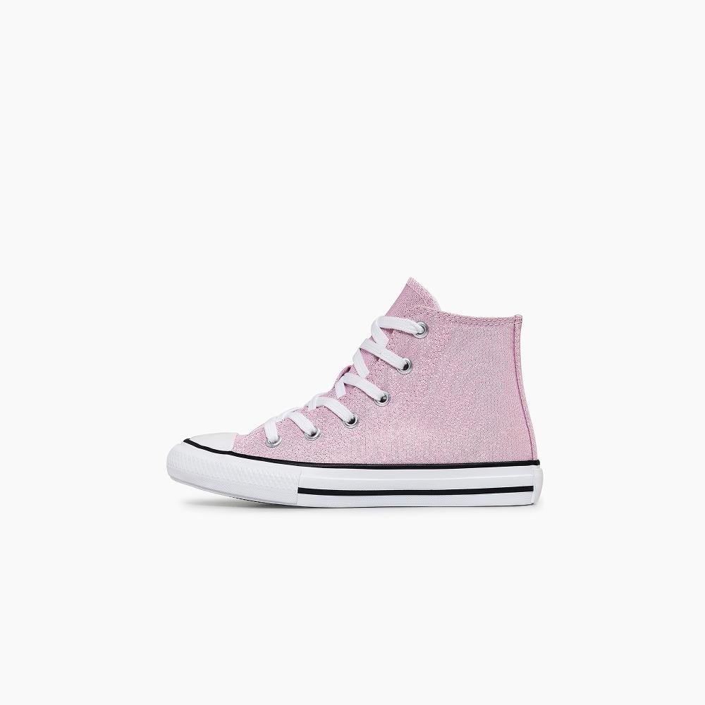 Tênis Chuck Taylor All Star Shine Juvenil Cano Alto Rosa Rosa 5