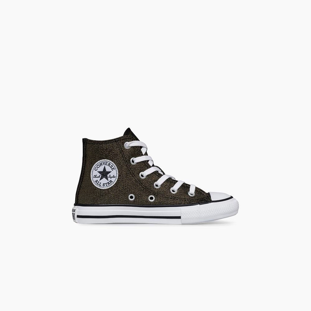 Chuck Taylor All Star Shine Juvenil Cano Alto Preto