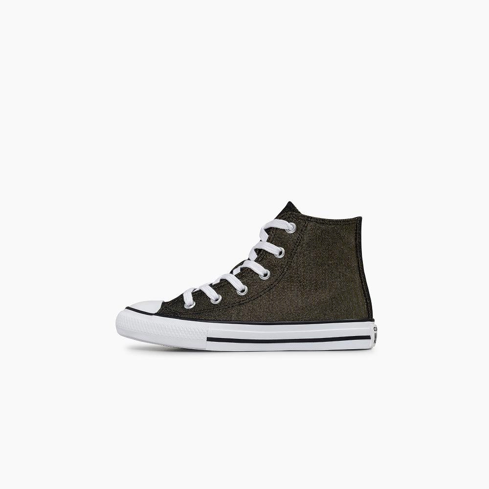 Chuck Taylor All Star Shine Juvenil Cano Alto Preto Preto 5