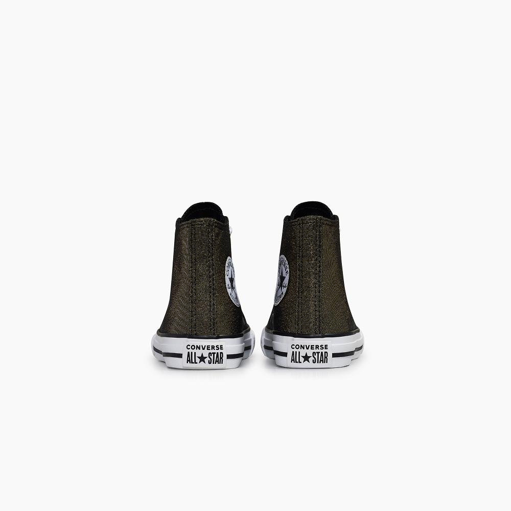 Chuck Taylor All Star Shine Juvenil Cano Alto Preto Preto 7