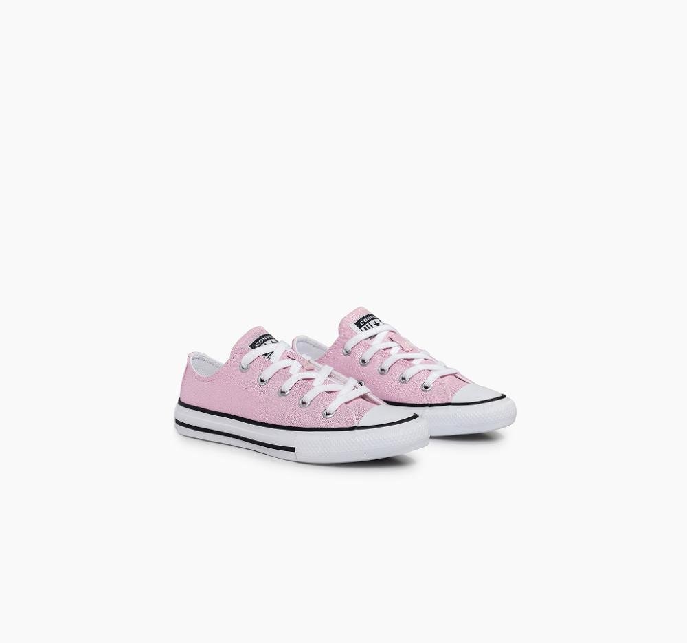 Tênis Juvenil Chuck Taylor All Star Shine Cano Baixo Rosa Rosa 4