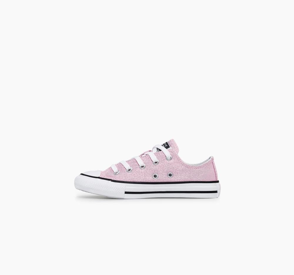 Tênis Juvenil Chuck Taylor All Star Shine Cano Baixo Rosa Rosa 5