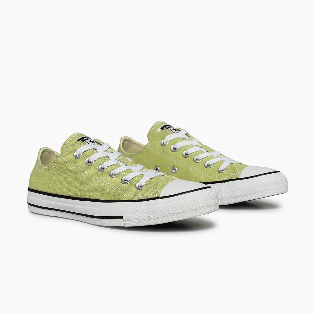 Tênis Chuck Taylor All Star Seasonal Cano Baixo Verde Fraco Amarelo Esverdeado 4