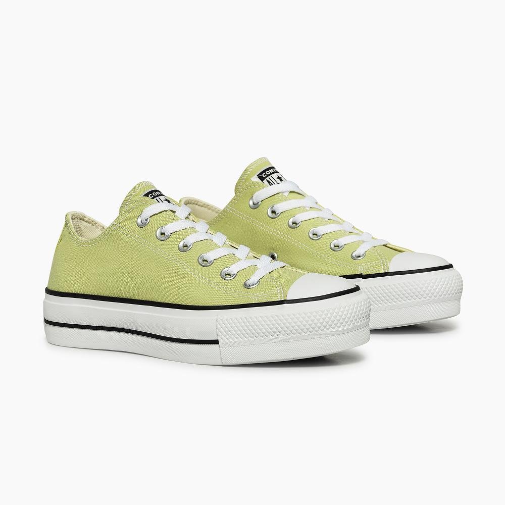 Tênis Chuck Taylor All Star Lift Seasonal Colors Baixo Verde Amarelo Esverdeado 4