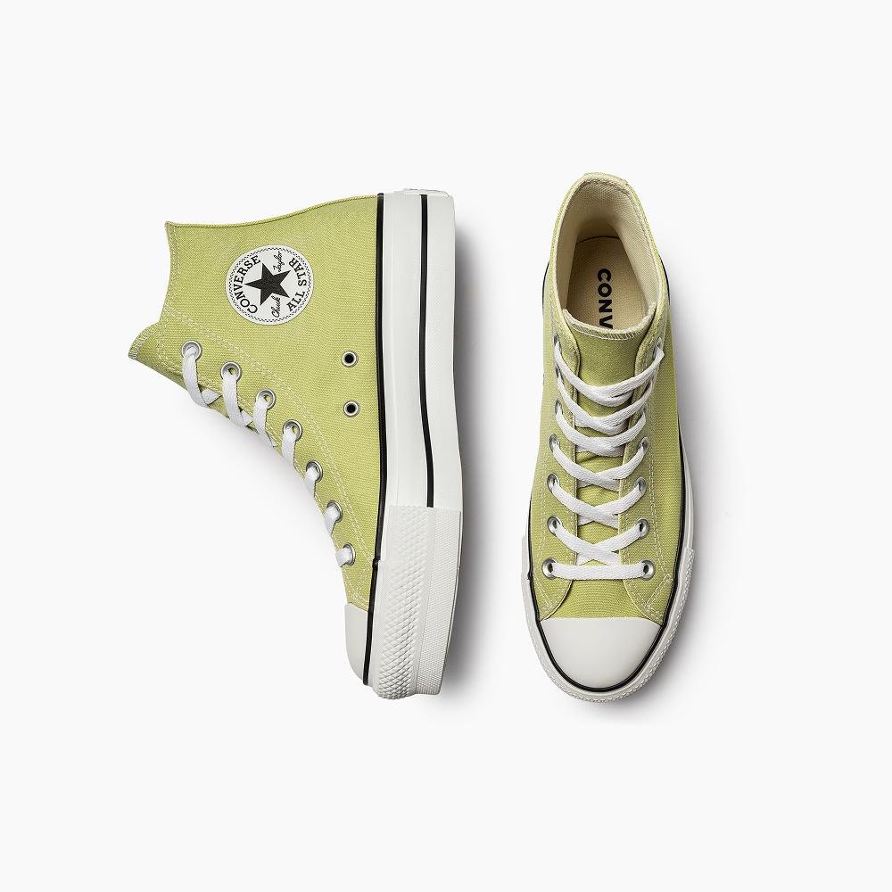 Tênis Chuck Taylor All Star Lift Seasonal Colors Alto Verde Amarelo Esverdeado 2