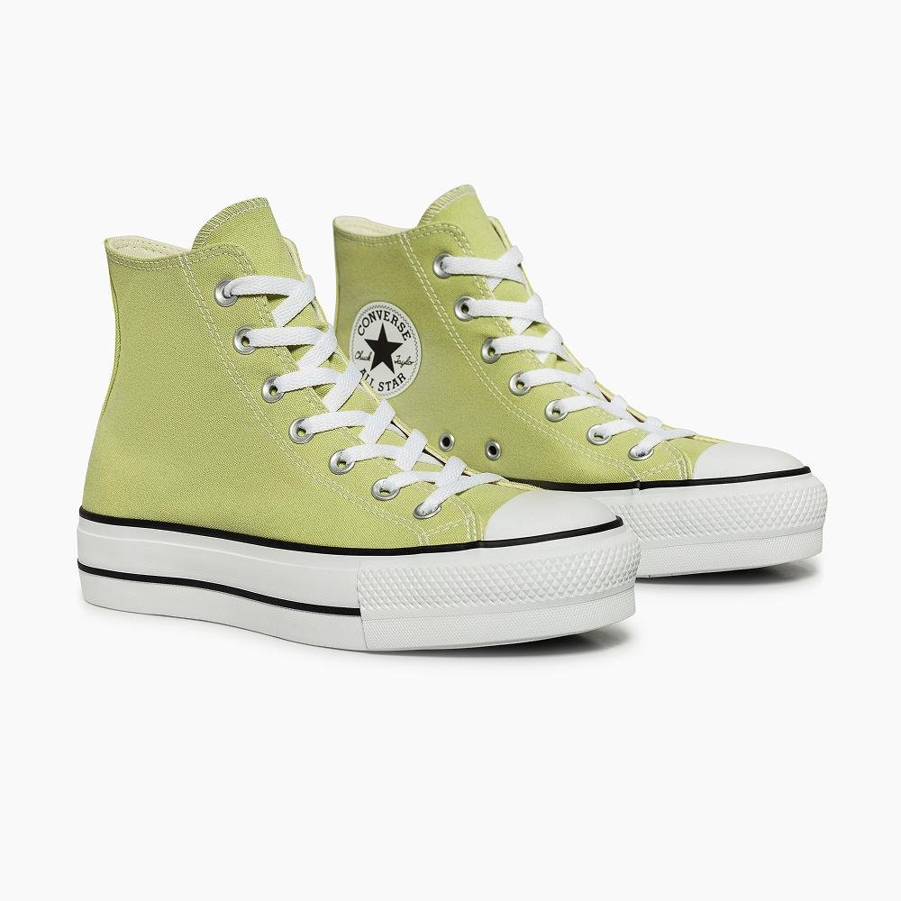 Tênis Chuck Taylor All Star Lift Seasonal Colors Alto Verde Amarelo Esverdeado 4
