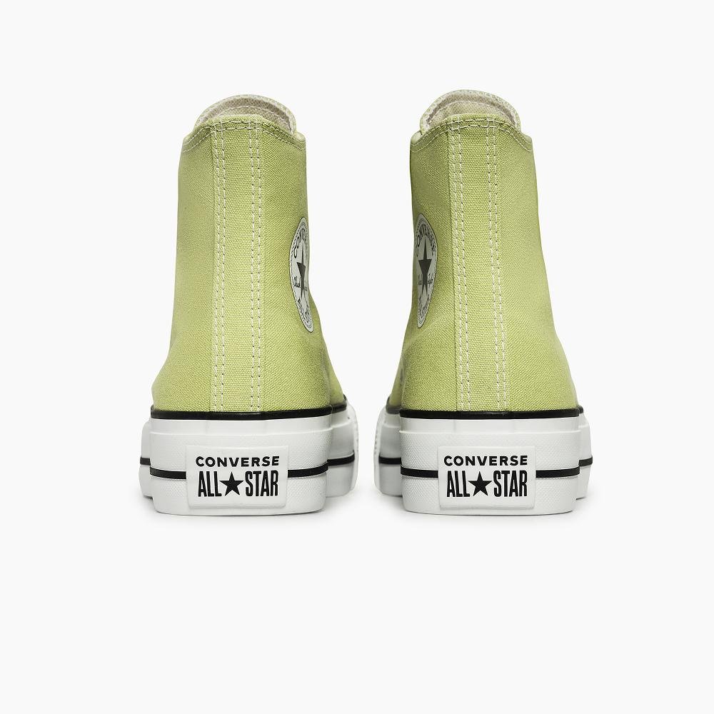 Tênis Chuck Taylor All Star Lift Seasonal Colors Alto Verde Amarelo Esverdeado 7